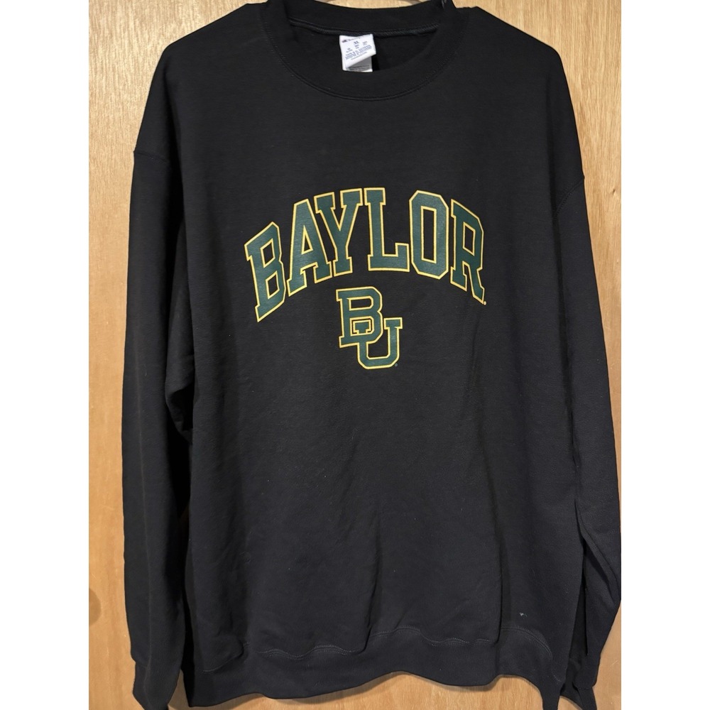 Baylor University Champion Logo Pullover Sweatshirt Black Size Xl